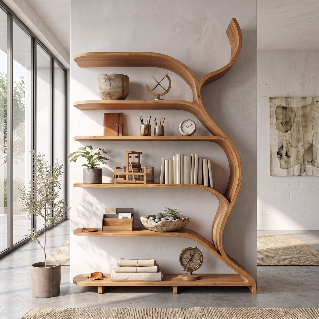 Tree Branch Bookshelf Solid Wall Gift, solid wood, built to order