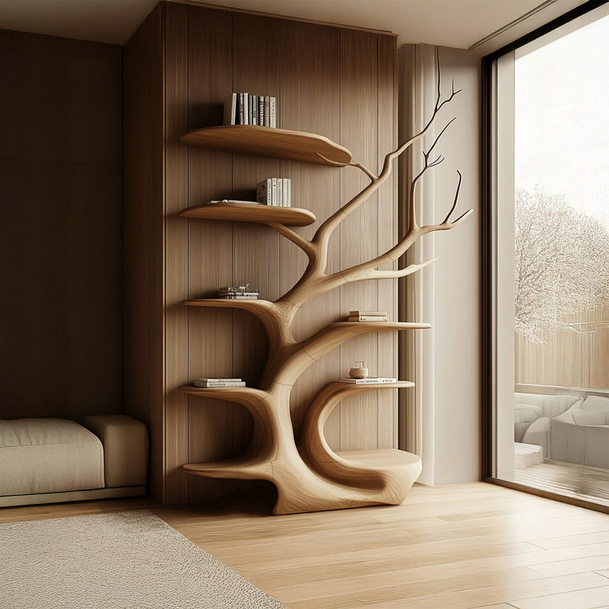 Cozy Artistic Tree Bookshelf