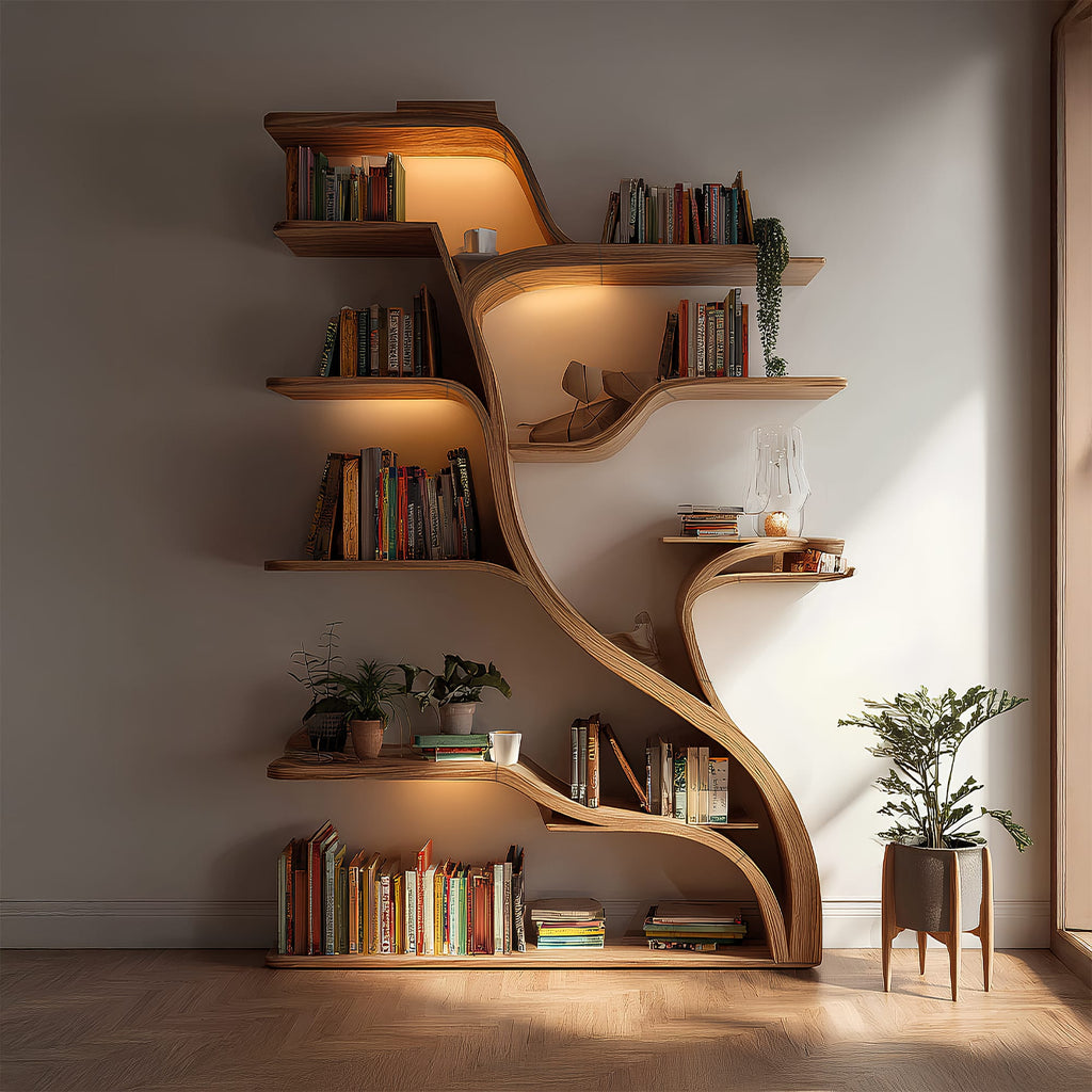 Tree Branch Wall Shelf Solid Decor Gift, solid wood, built to order