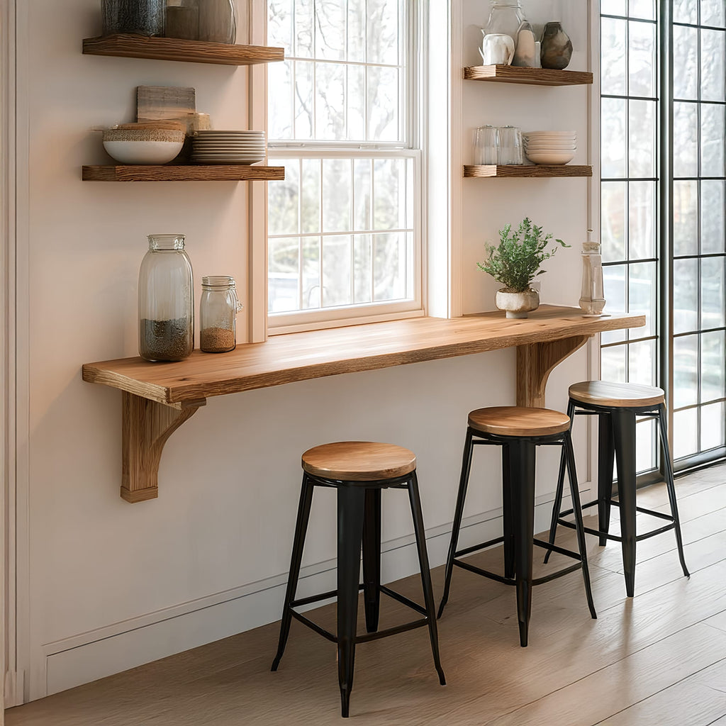 Wall Bar Table Solid Style Gift, solid wood, built to order