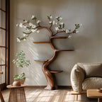 Solid Nature-inspired Tree Bookshelf
