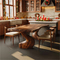Live Edge Slab Modern Dining Table