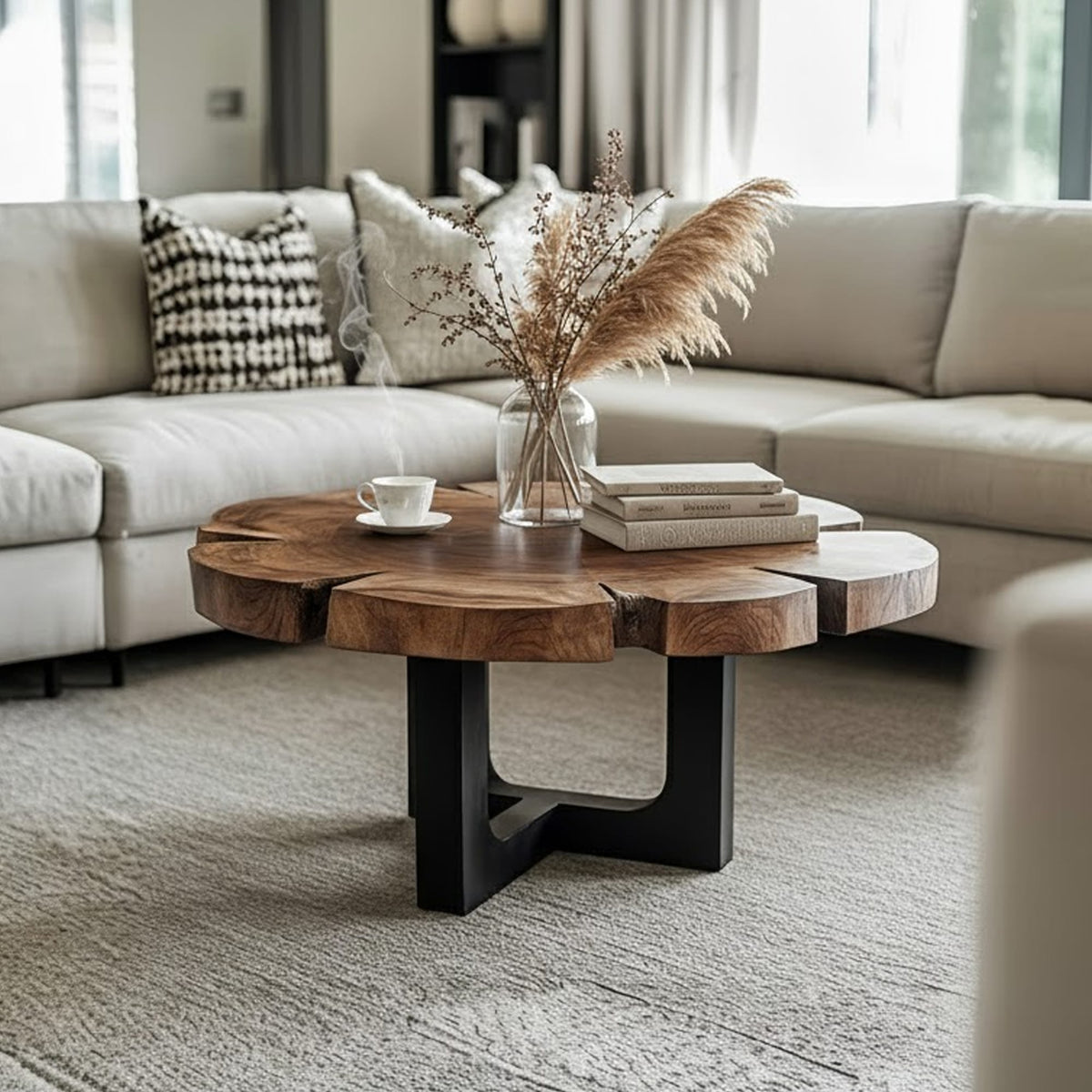 Live Edge Modern Coffee Table