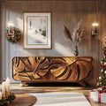 Leaf-carved Storage Sideboard