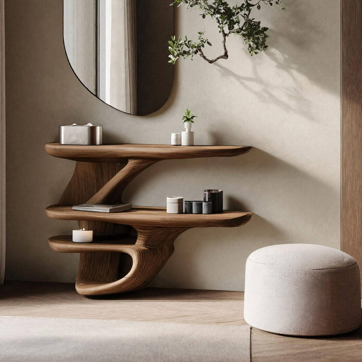 Live Edge Cosmetic Vanity