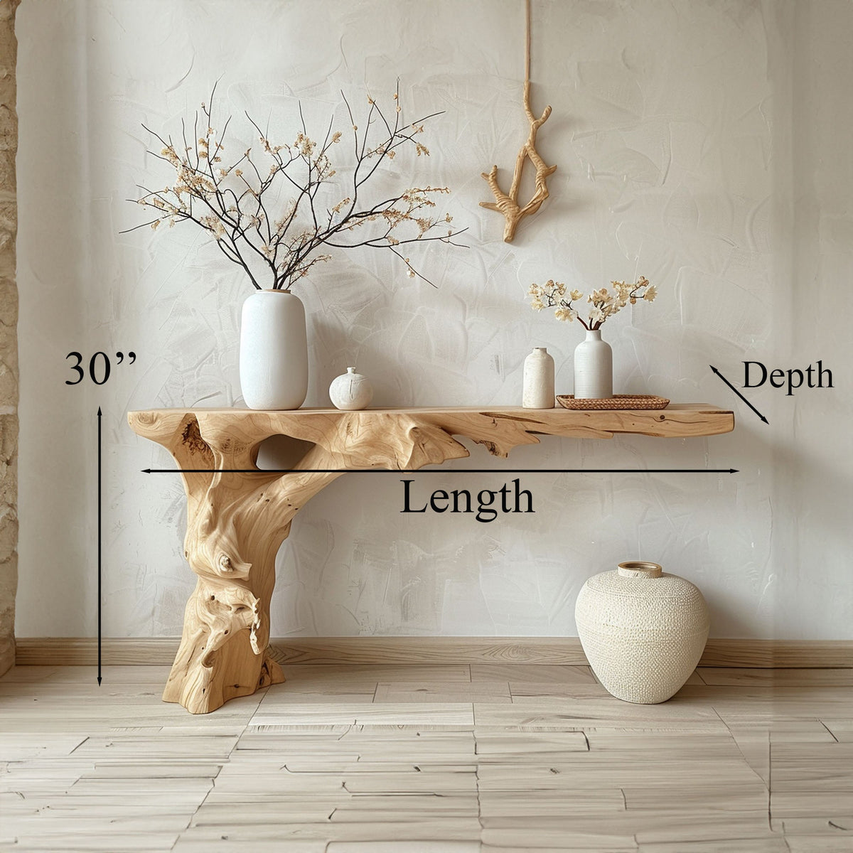 Farmhouse Entry Way Console Table Narrow Entryway, solid wood, built to order