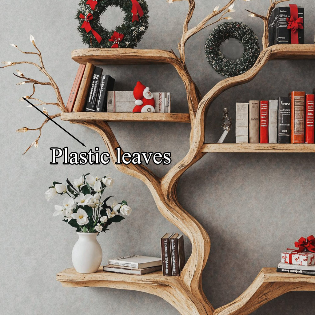 Tree Bookshelf Decor Driftwood Shelf Floating Bookshelf, solid wood, built to order