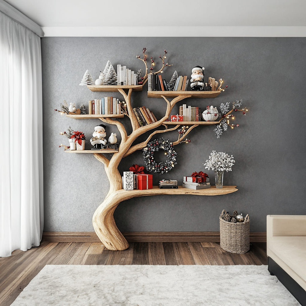 Tree Branch Shelf Floating Bookshelf Gift, solid wood, built to order