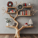 Tree Bookshelf Decor Driftwood Shelf Floating Bookshelf, solid wood, built to order
