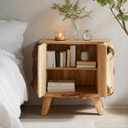 Farmhouse Live Edge Nightstand, solid wood, built to order