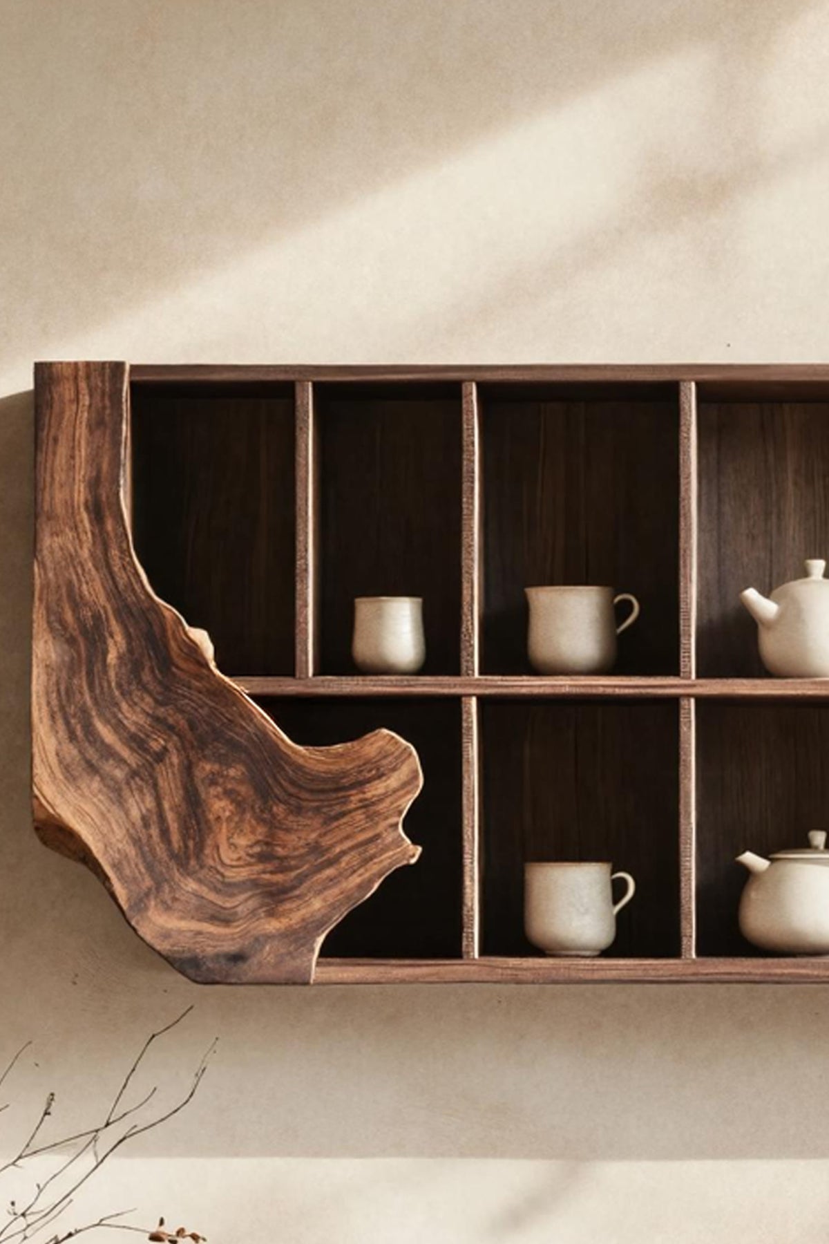 Live Edge Solid Kitchen Floating Shelf