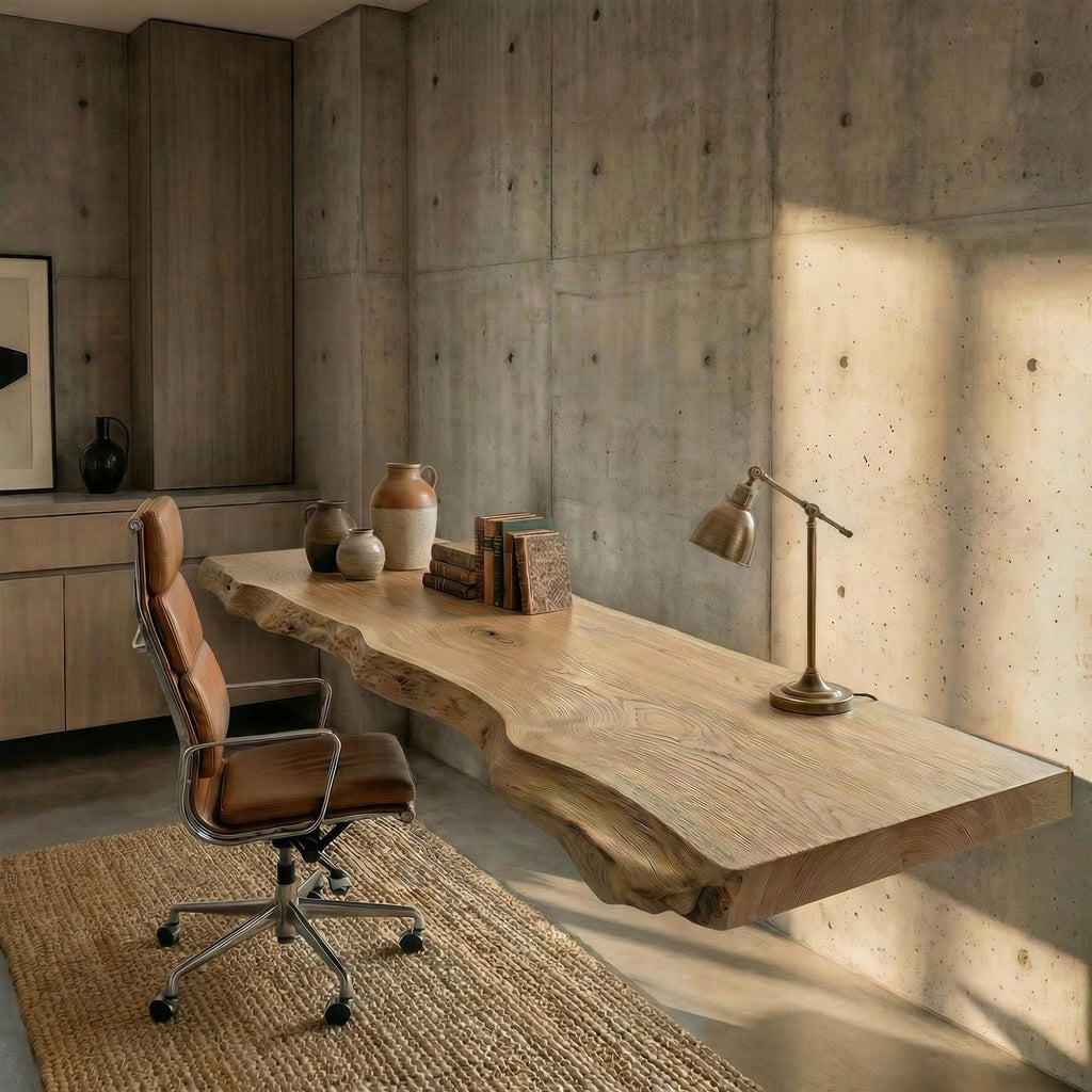 Live Edge Contemporary Floating Shelf