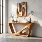 Mid Century Console Table Living Room Or Entryway, solid wood, built to order