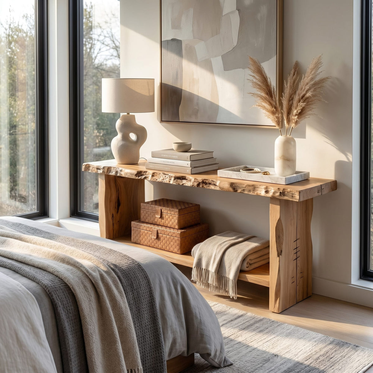 Live Edge Dining Console Table