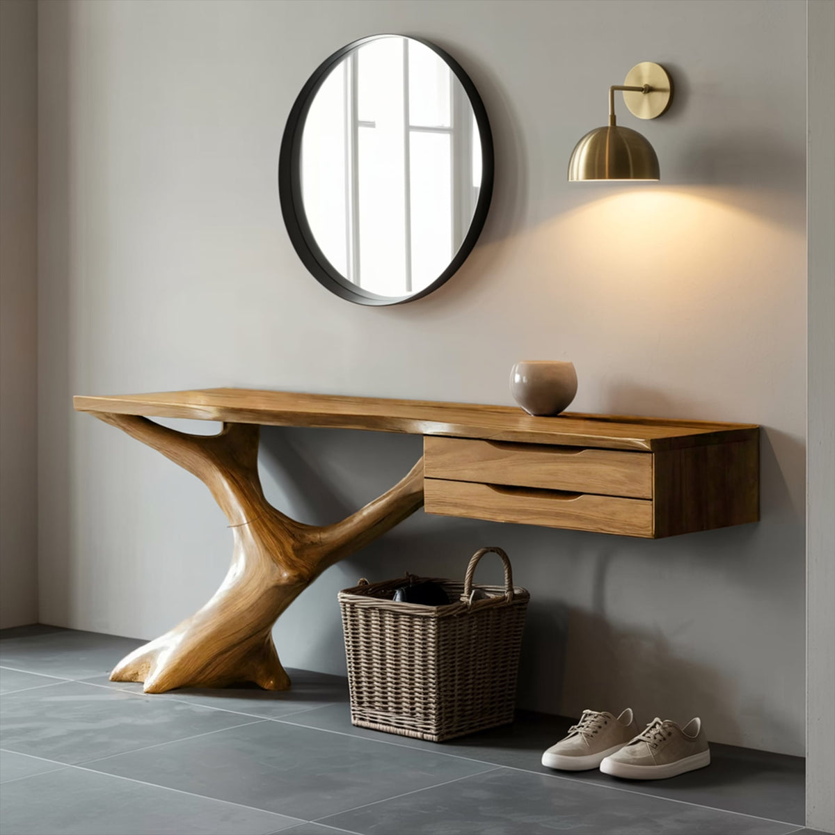 Handcrafted Console Table, solid wood, built to order
