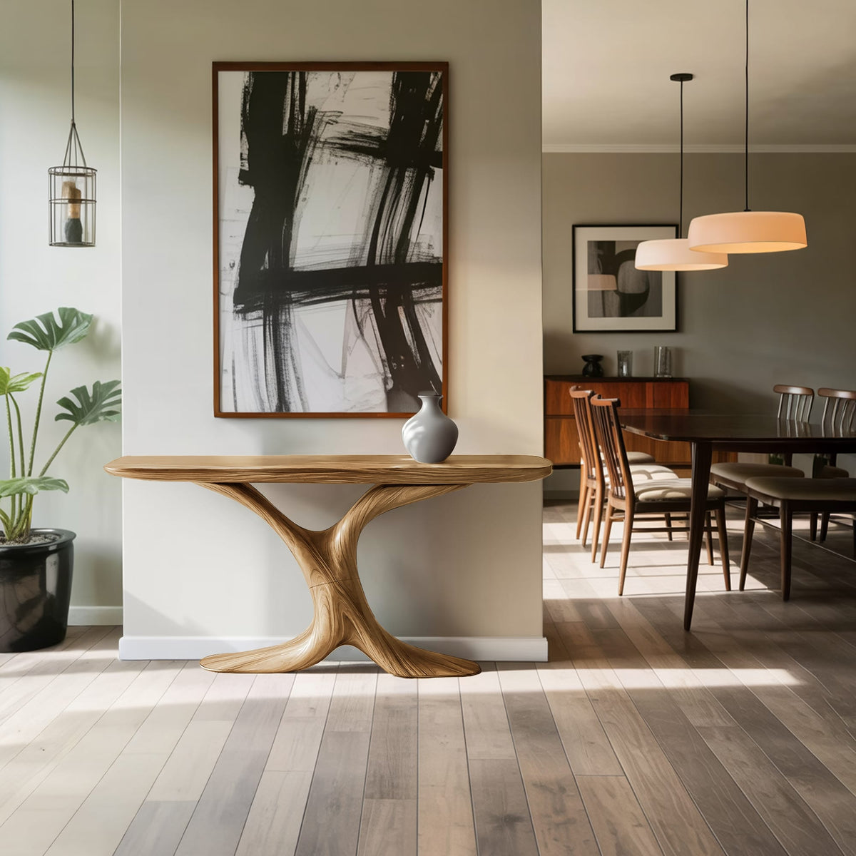 Live Edge Solid Entryway Console Table