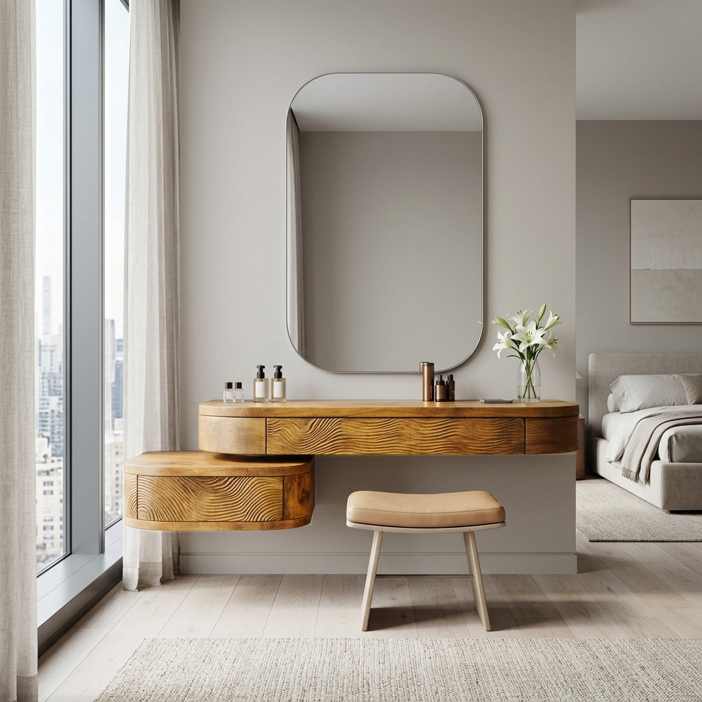 Modern Floating Makeup Vanity