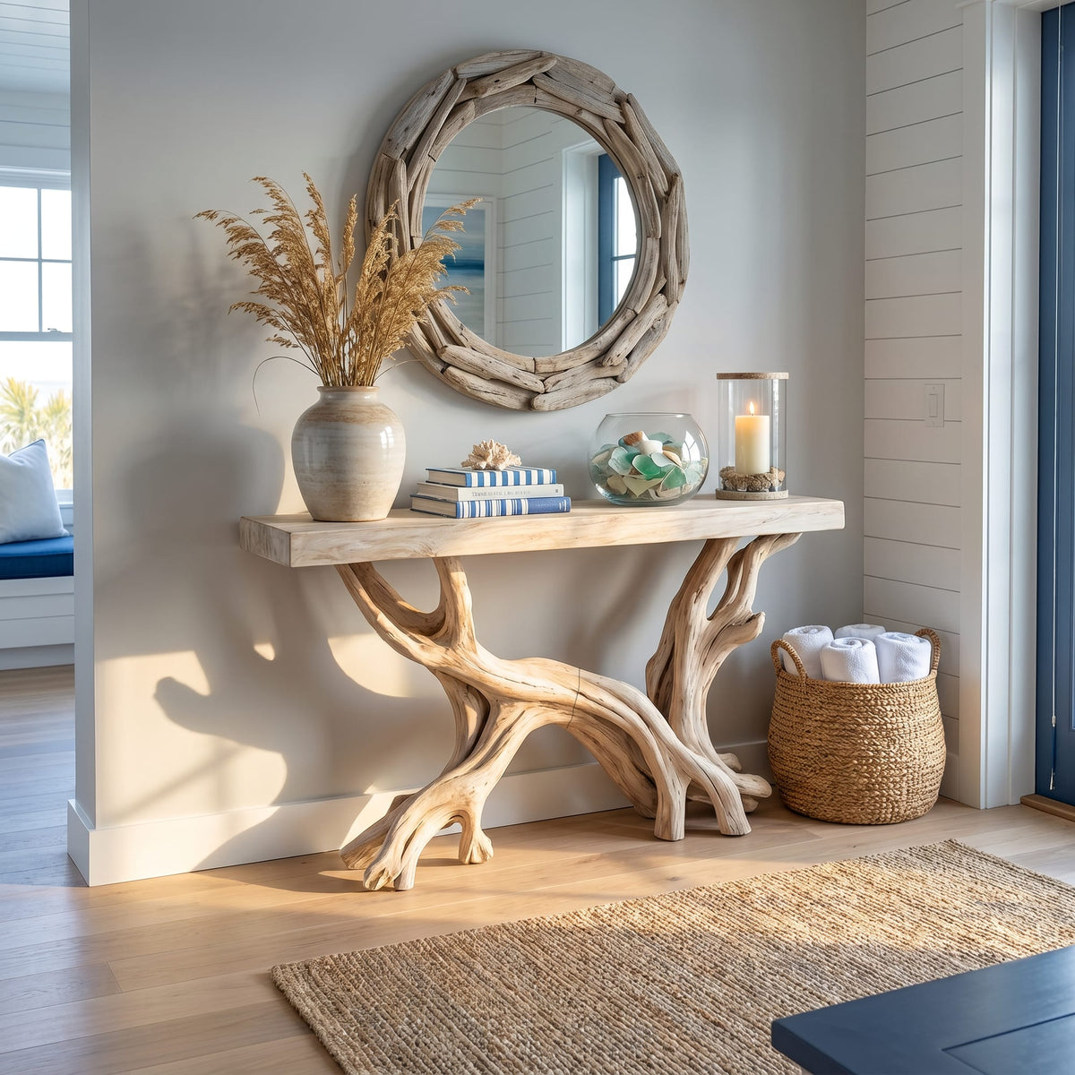 Rustic Console Table Living Room and Hallway, solid wood, built to order