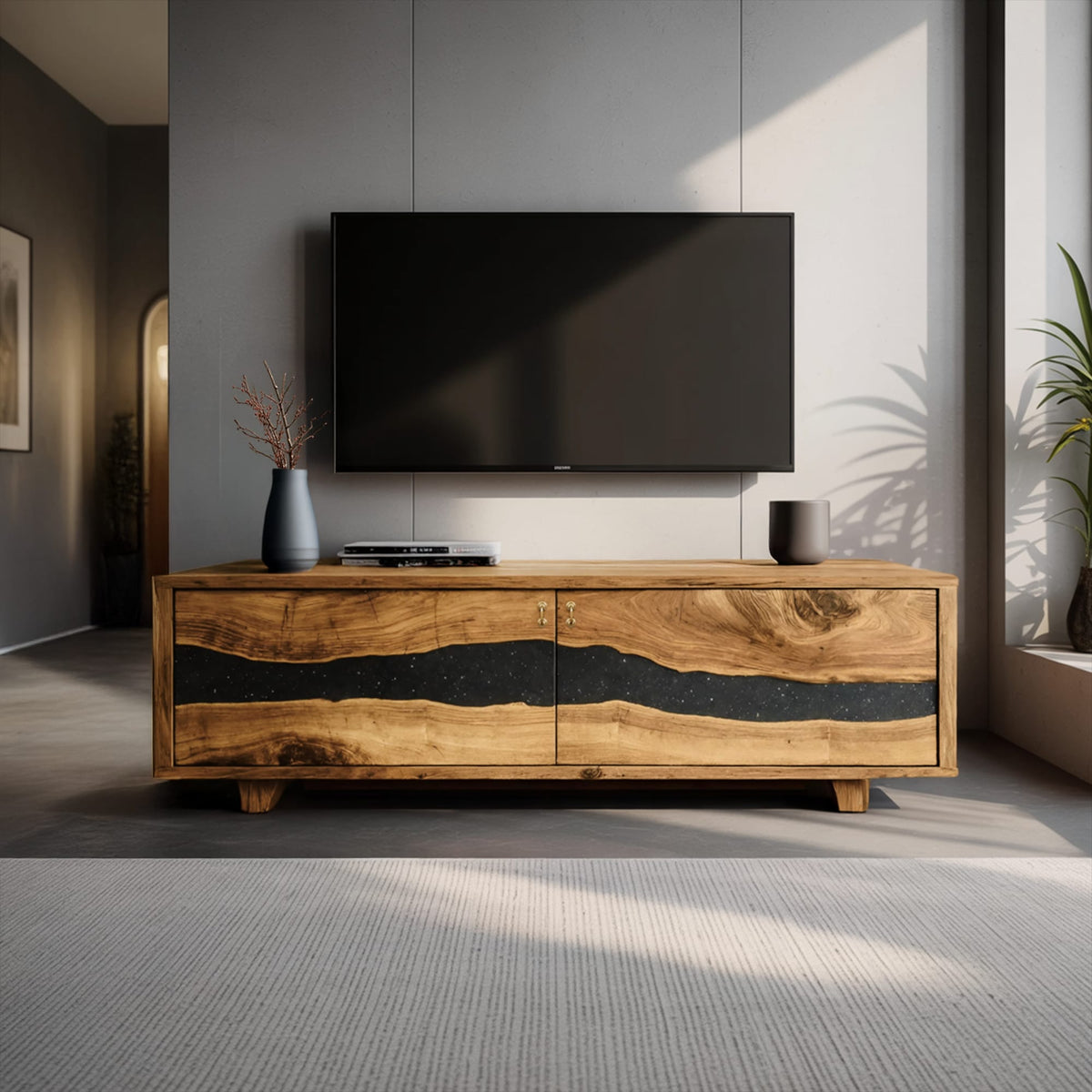 Live Edge Center TV Cabinet