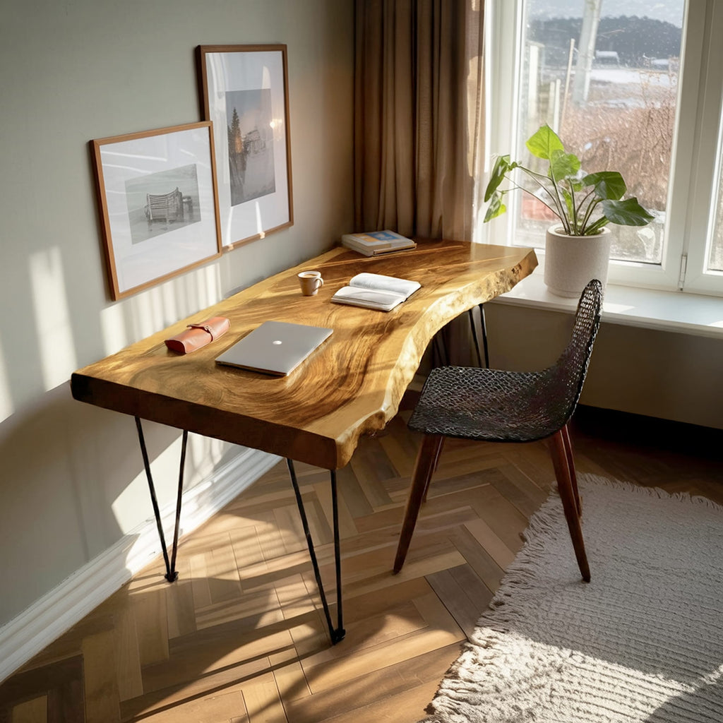 Live Edge Computer Modern Desk