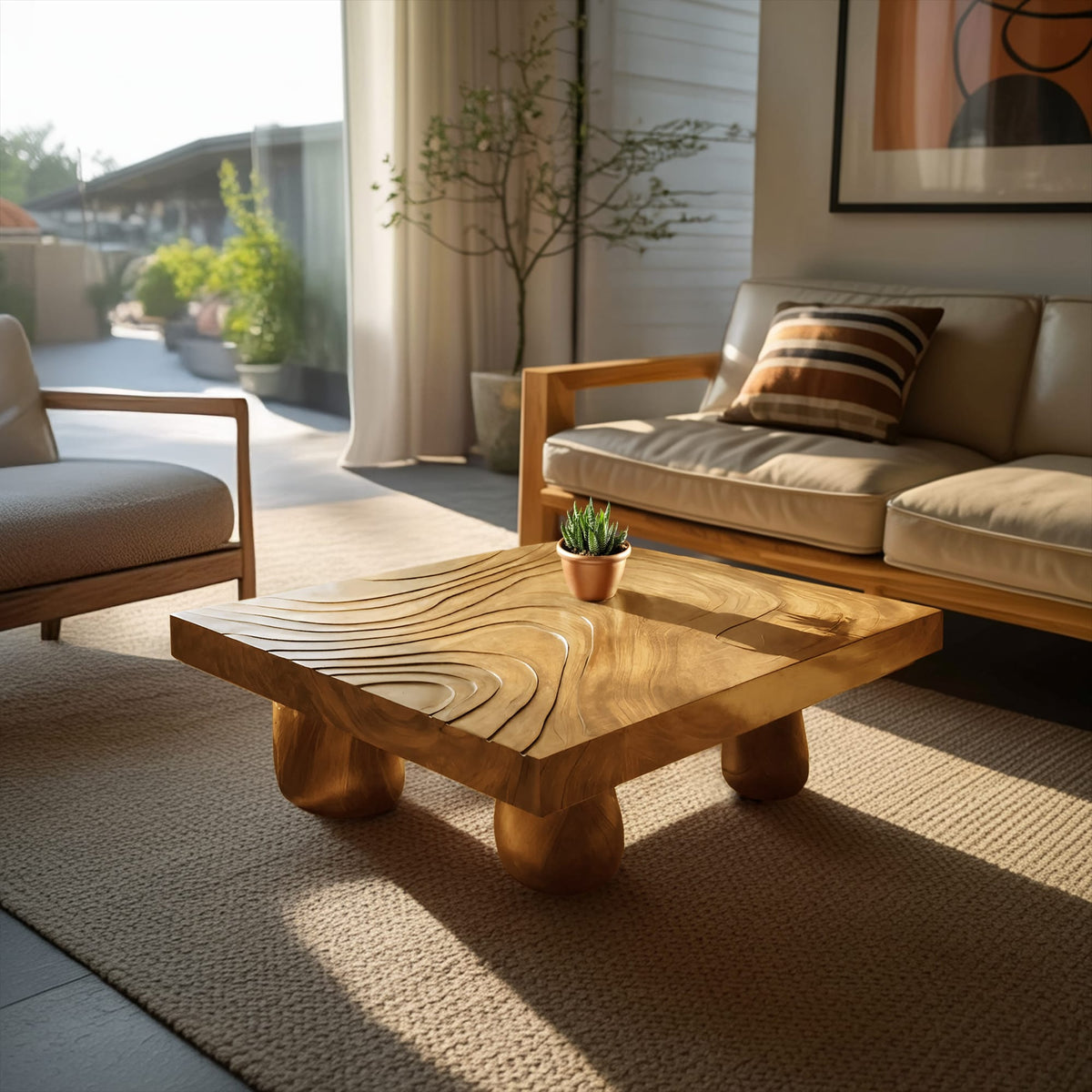 Live Edge Accent Coffee Table