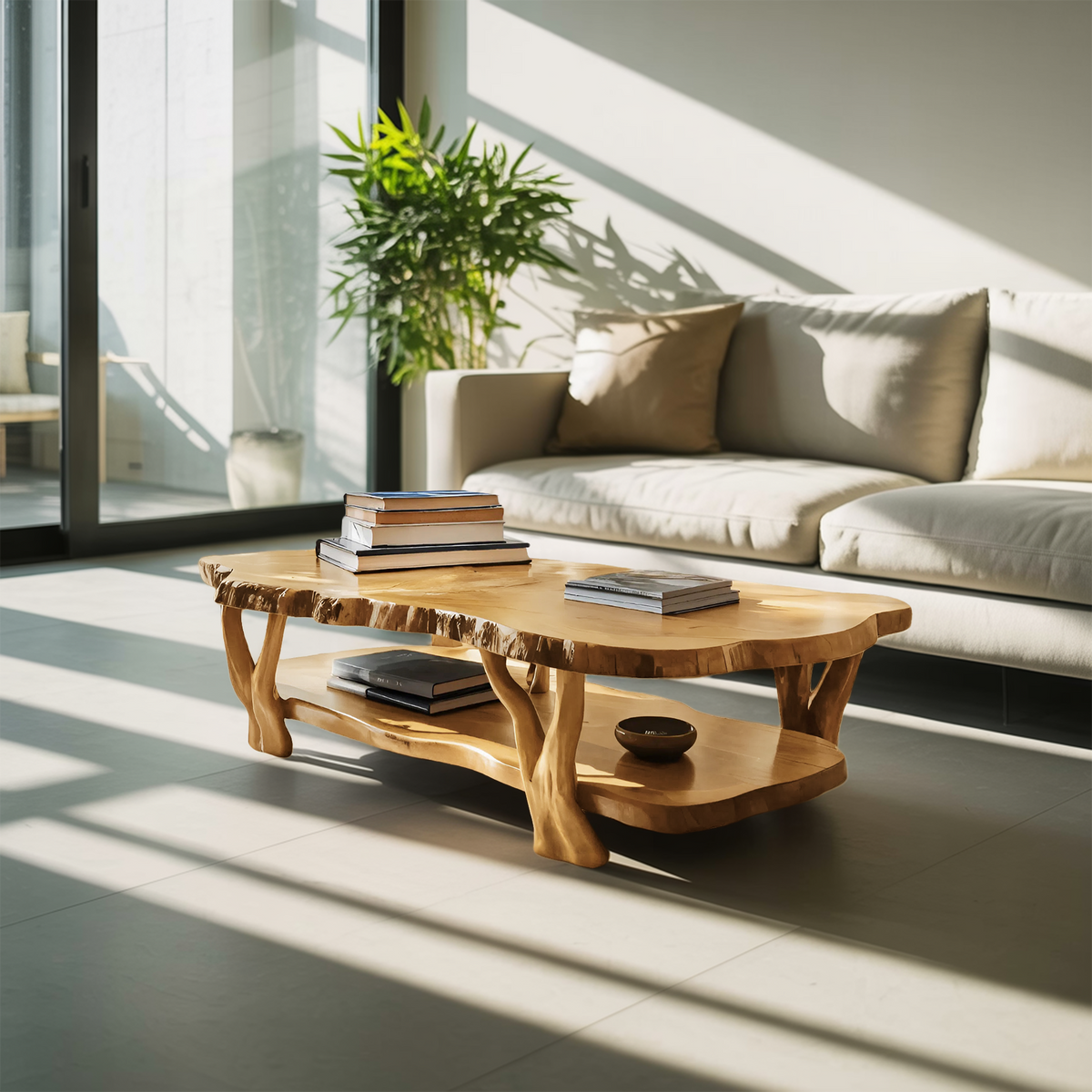 Live Edge Two-tier Coffee Table