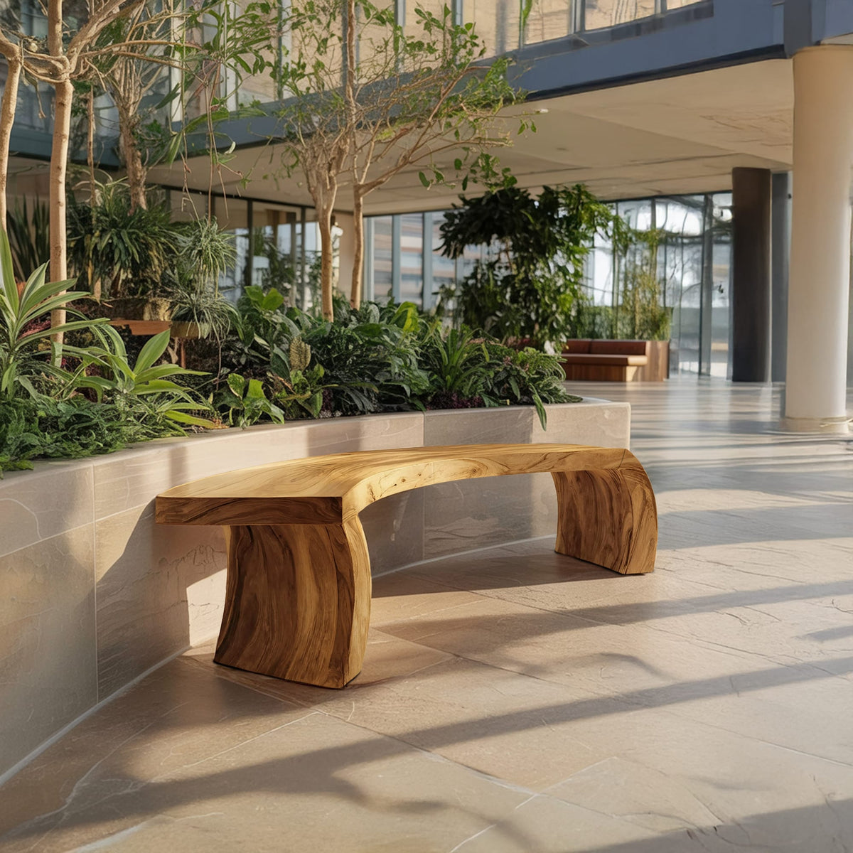 Live Edge Organic Dining Bench