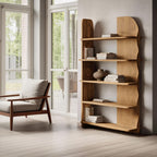 Minimalist Bookcase Sculptural Design, solid wood, built to order