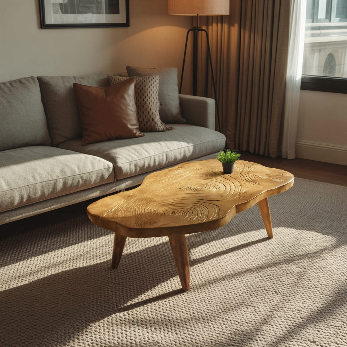 Handcrafted Irregular Table, solid wood, built to order
