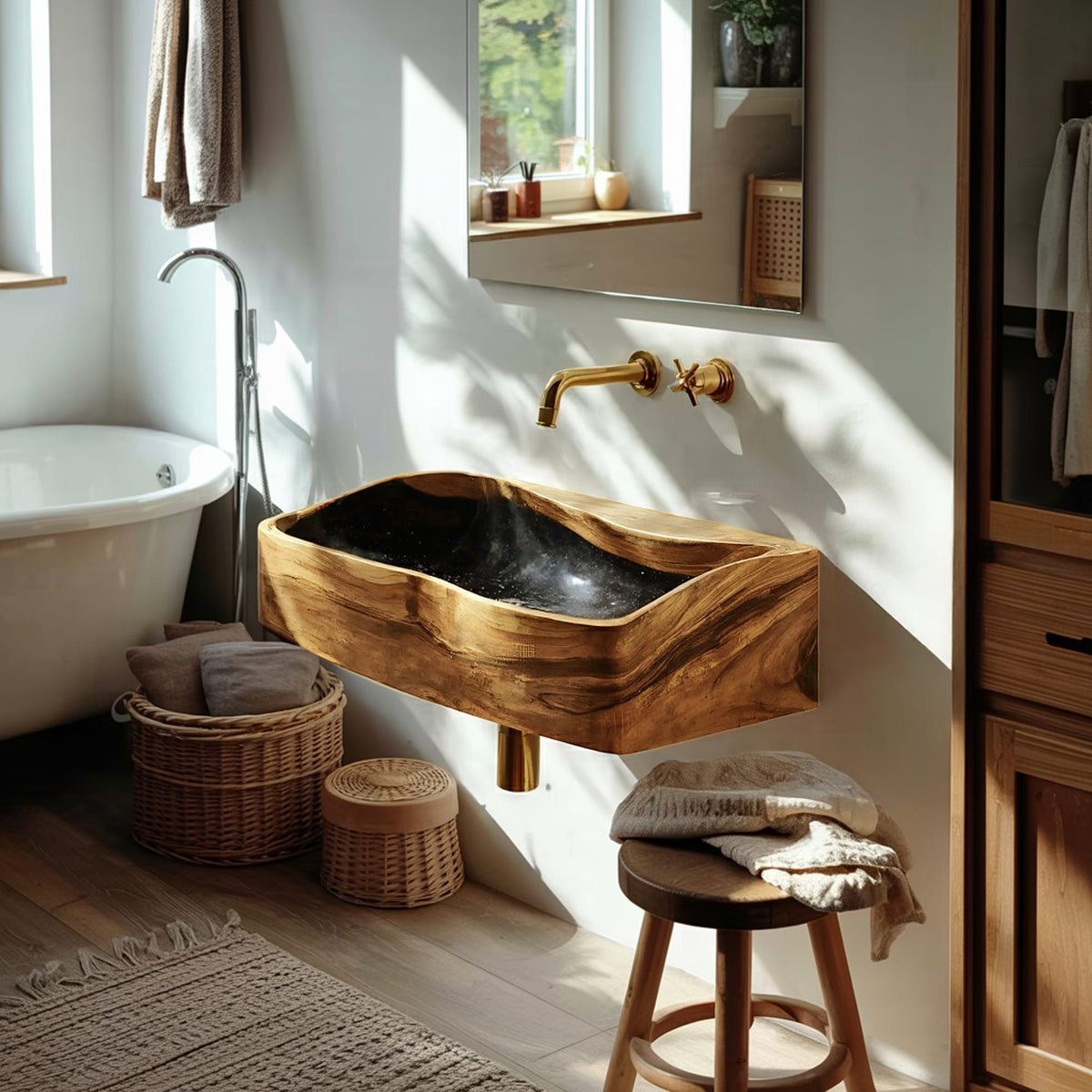 Solid Storage Powder Vanity