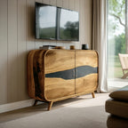 Live Edge Media Solid TV Cabinet