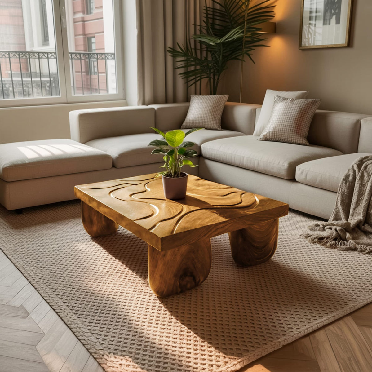Mid Century Irregular Coffee Table