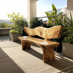 Live Edge Solid Entryway Bench