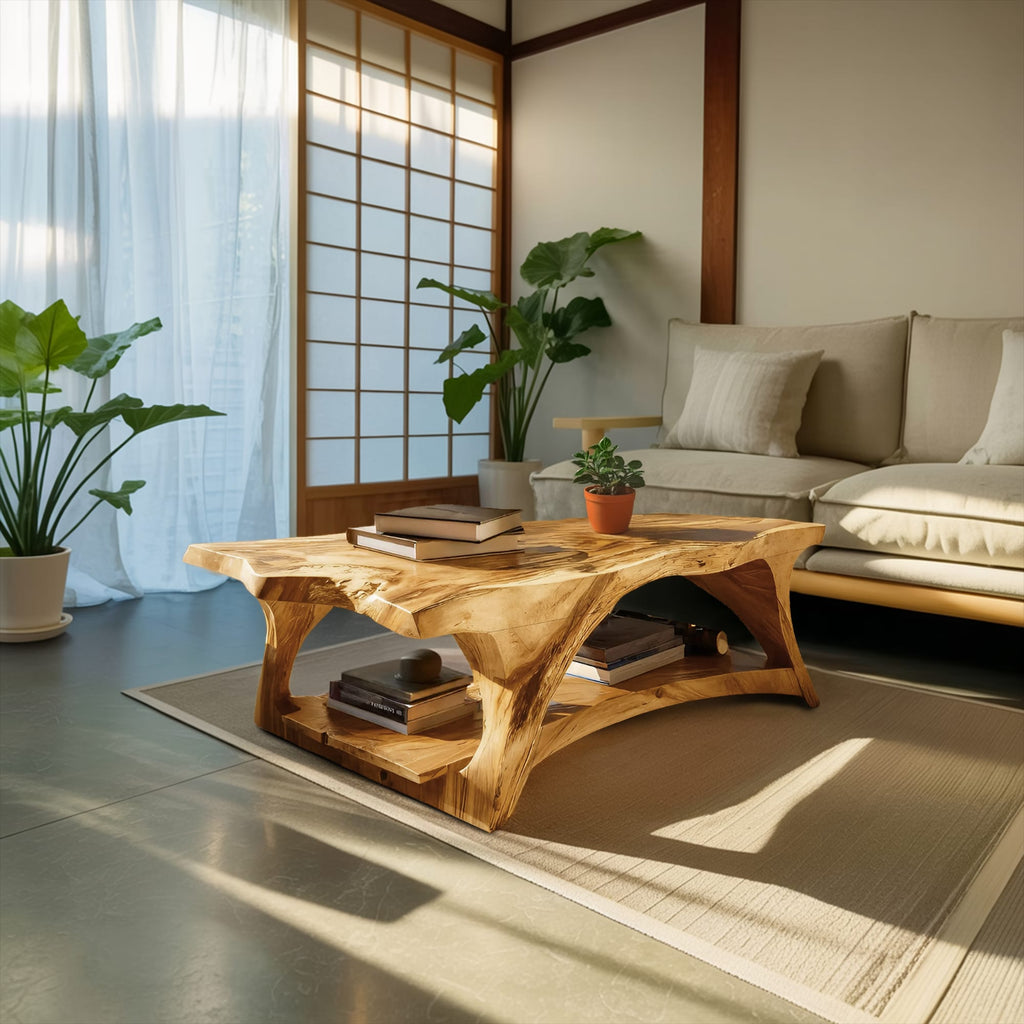 Live Edge Legs Coffee Table