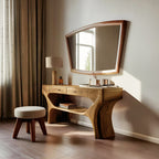 Artistic Vanity Table with Drawers, solid wood, built to order