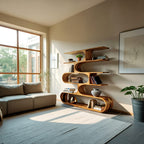 Artistic Curved Sculptural Bookshelf