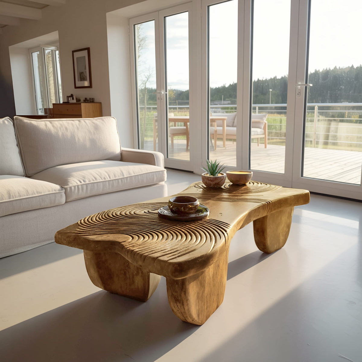 Abstract Solid Coffee Table
