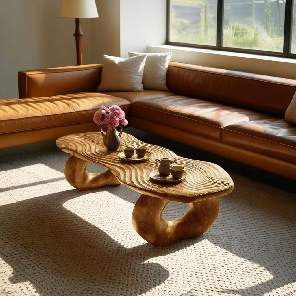 Live Edge Abstract Accent Coffee Table