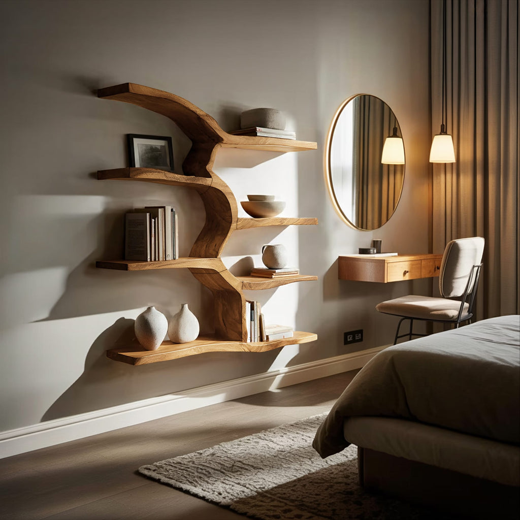 Live Edge Minimal Floating Shelf