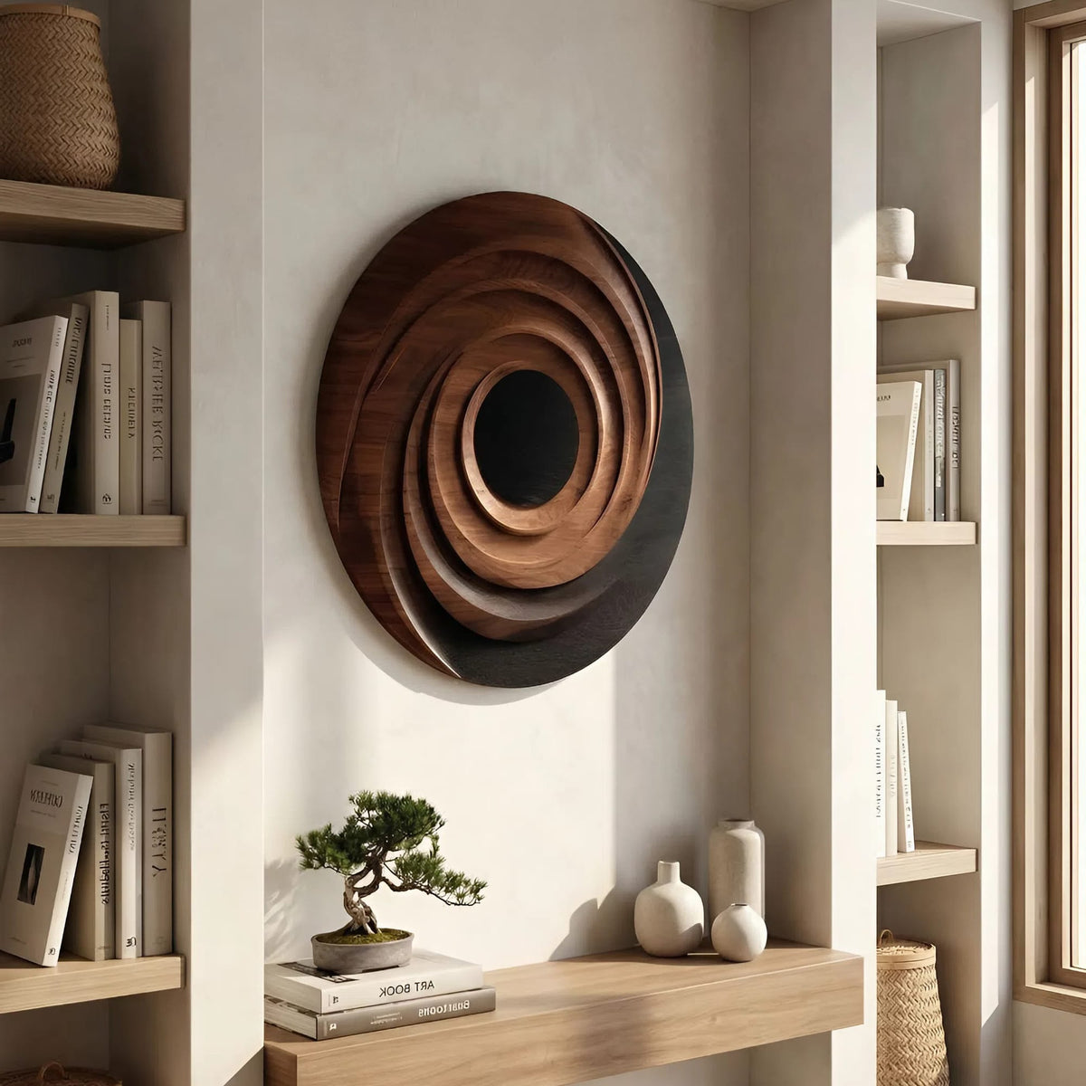 Minimalist Organic Wall Decor, solid wood, built to order
