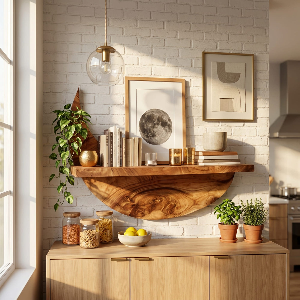 Mount Live Edge Wall Shelf