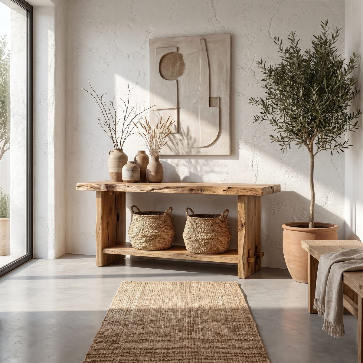 Live Edge Dining Console Table