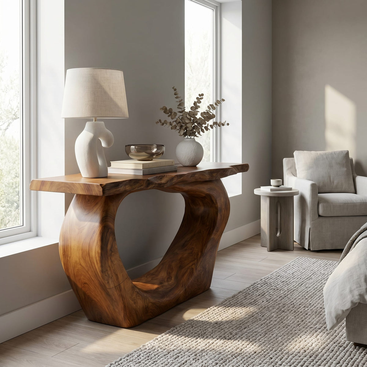Sculpted Artistic Console Table