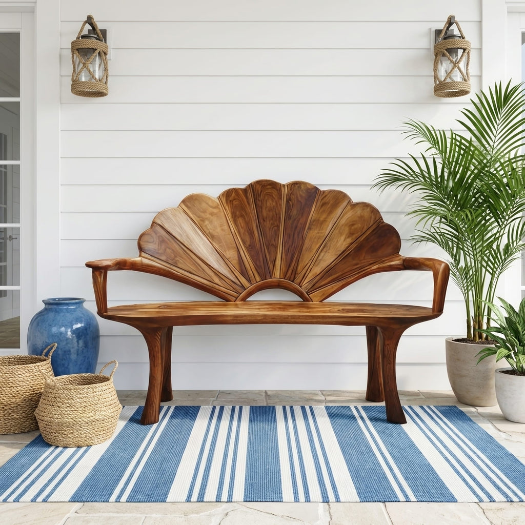 Live Edge Solid Hallway Bench