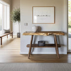 Live Edge Solid Foyer Console Table