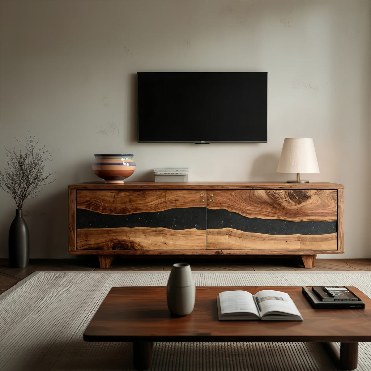 Live Edge Center TV Cabinet