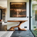 Solid Modern Foyer Console Table