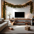 Live Edge TV Console, solid wood, built to order, view 2