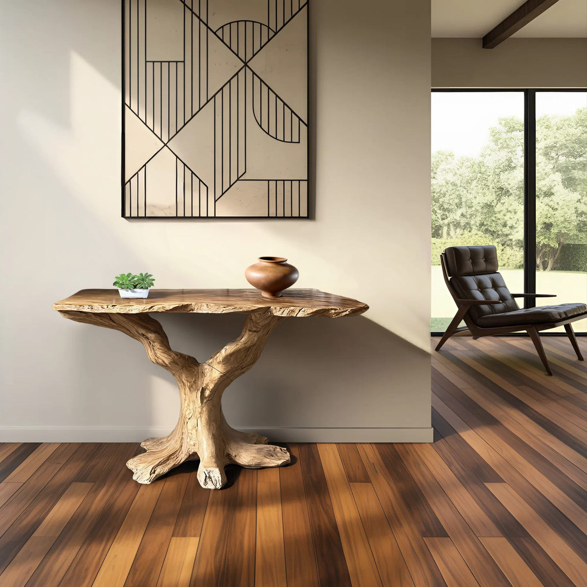 Live Edge Solid Sofa Console Table