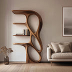 Contemporary Art Bookshelf, solid wood, built to order